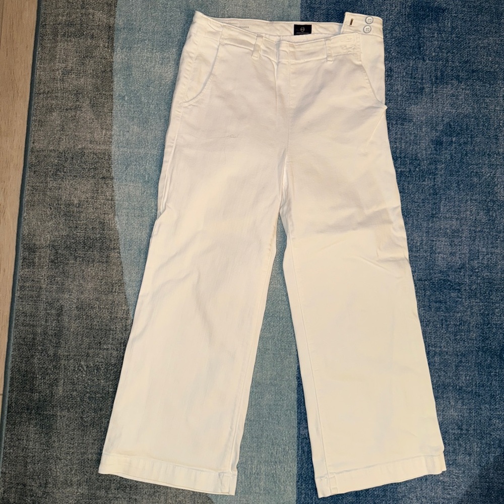 AG Adriano Goldschmied Women's Cream Flare Jeans